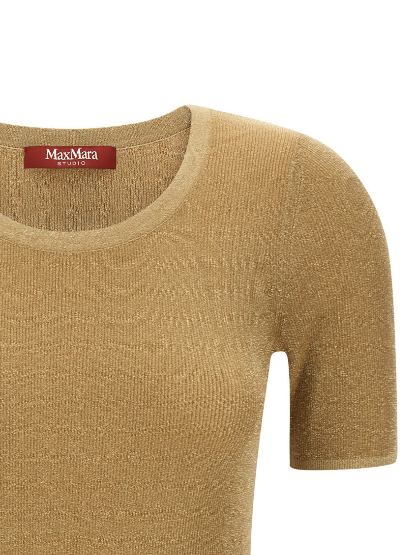 Light Brown Scoop Neck T-Shirt 3