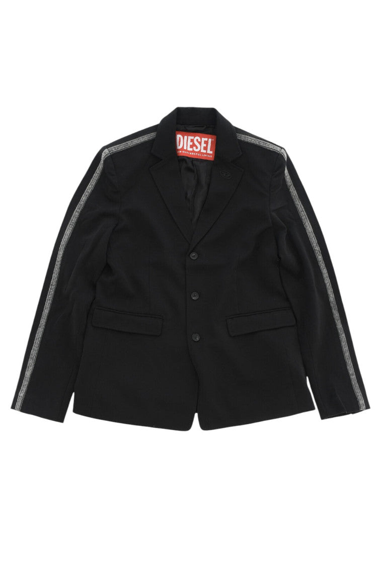 Boys Black Solid Blazers 1