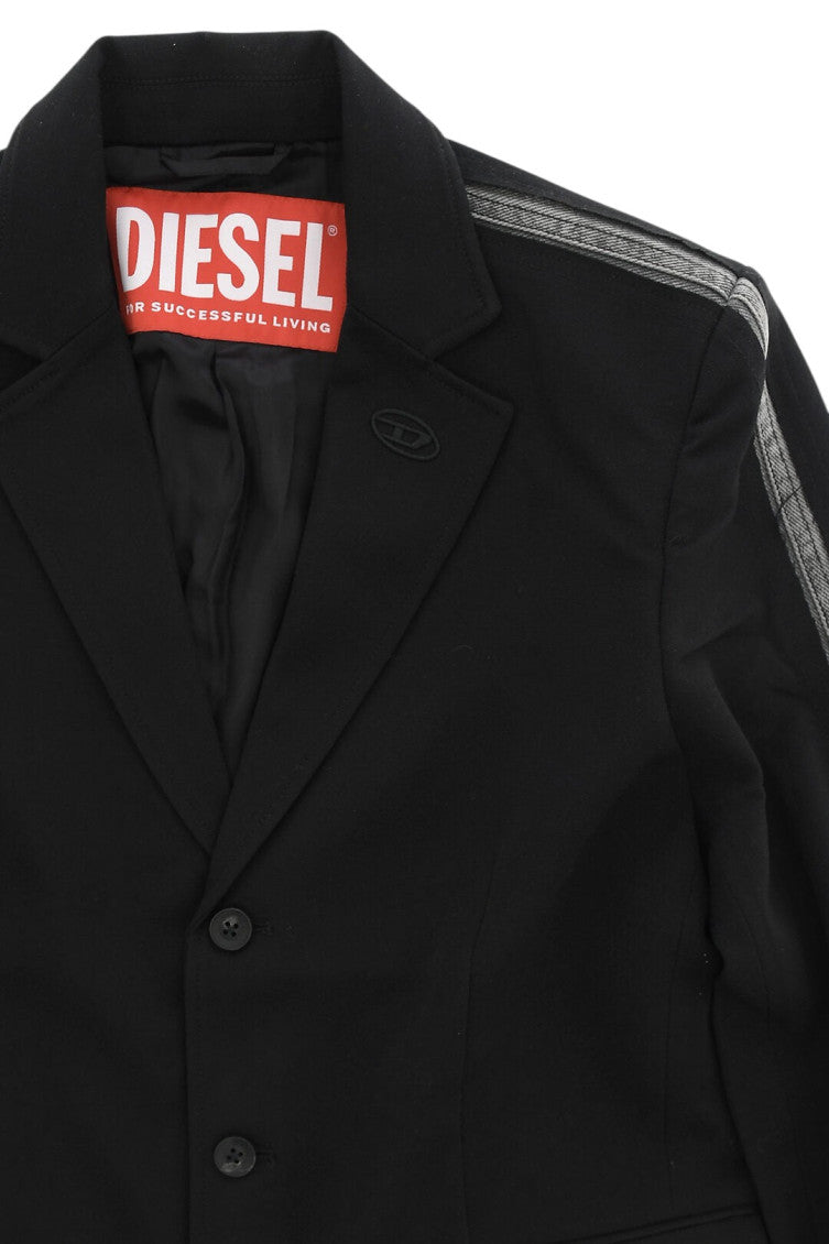 Boys Black Solid Blazers 3
