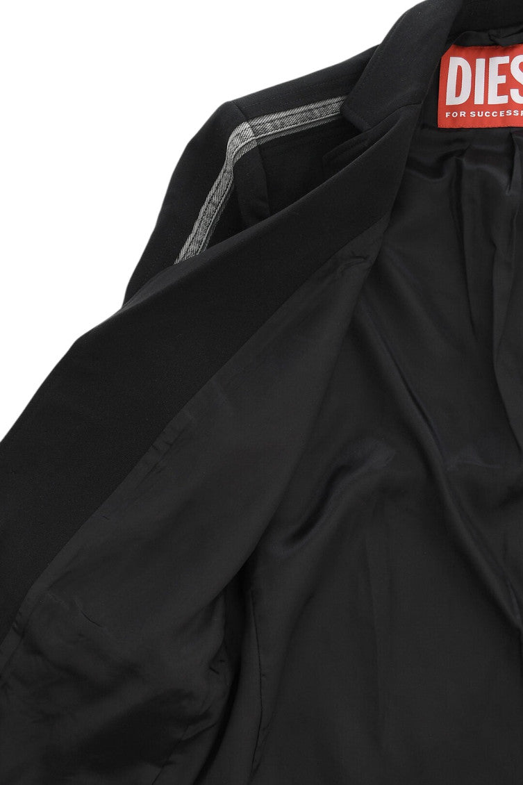 Boys Black Solid Blazers 4