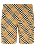 Beige Check Swim Shorts 1