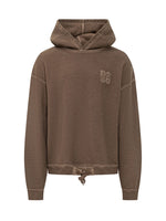 Brown Relaxed Logo Hoodie 1