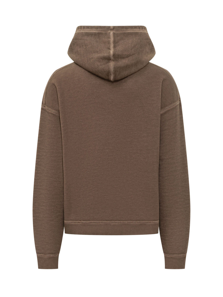 Brown Relaxed Logo Hoodie 2