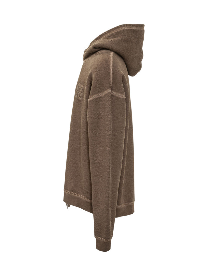 Brown Relaxed Logo Hoodie 3