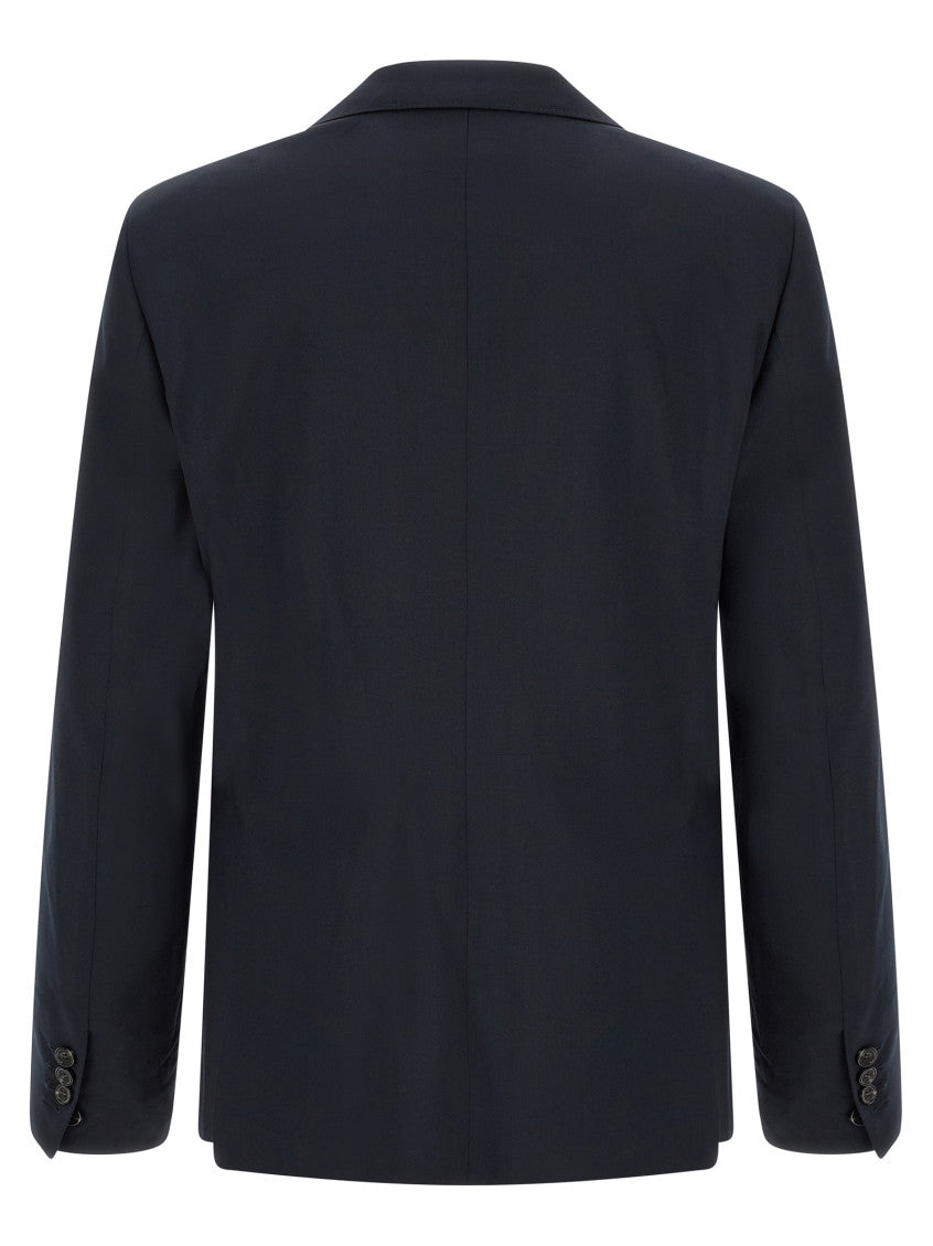 Navy Blue Peaked Lapel Suits 2