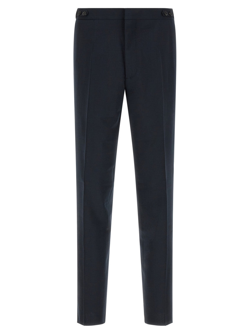 Navy Blue Peaked Lapel Suits 4