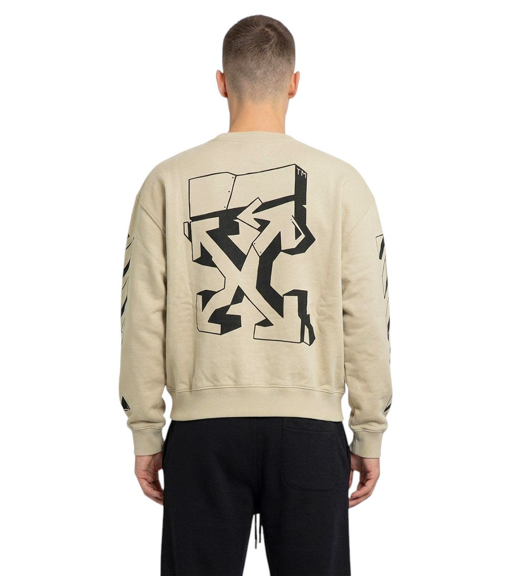 Light Beige Relaxed Sweatshirt 2