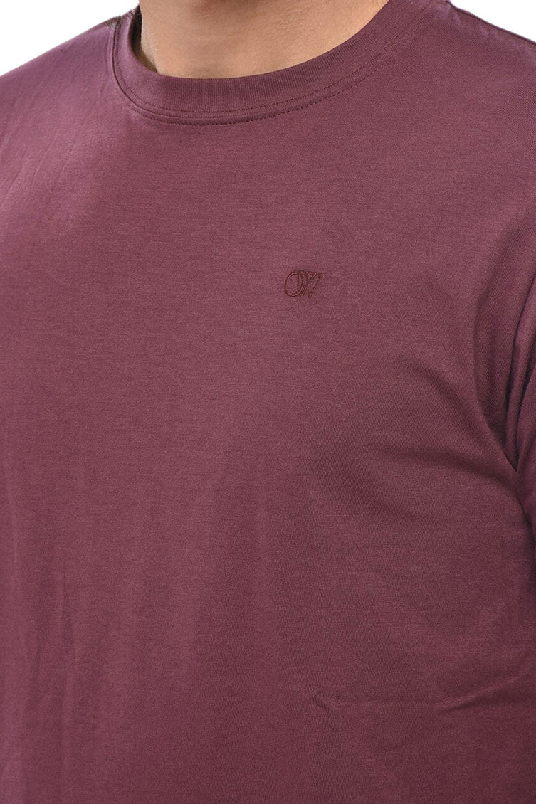Maroon Crew Neck T-Shirt 3