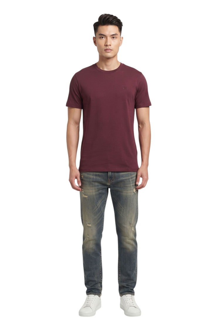 Maroon Crew Neck T-Shirt 4