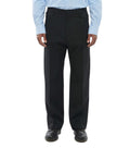Black Relaxed Flat Front Pants 1