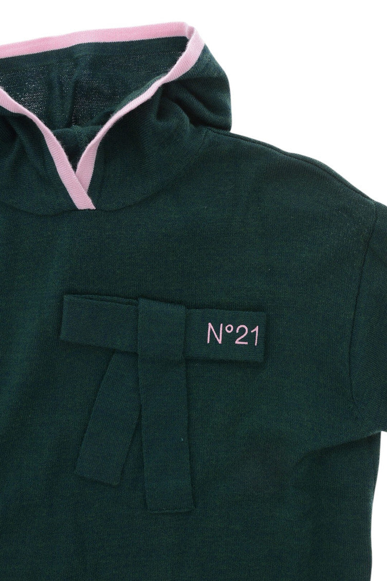 Girls Green Logo Hoodie 3