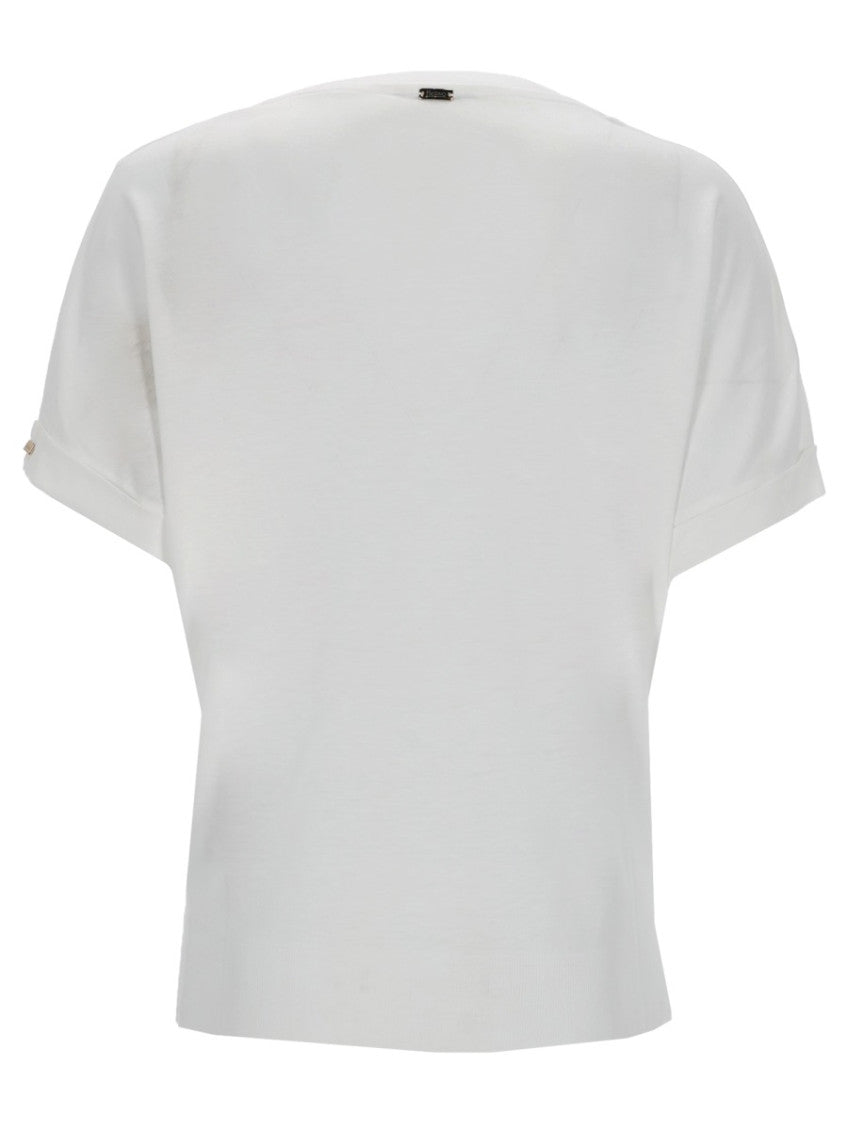 White Crew Neck T-Shirt 2