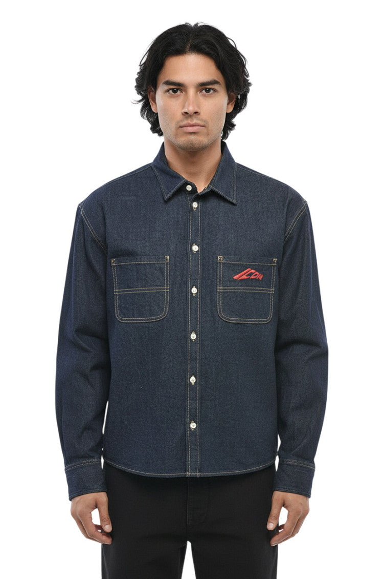 Blue Boxy Denim Shirt 1