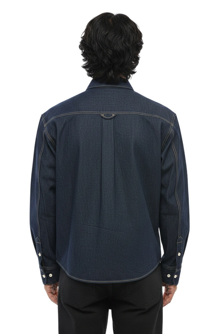 Blue Boxy Denim Shirt 2