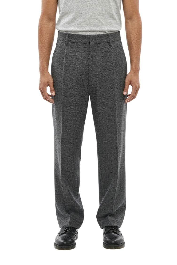 Grey Flat Front Pants 1