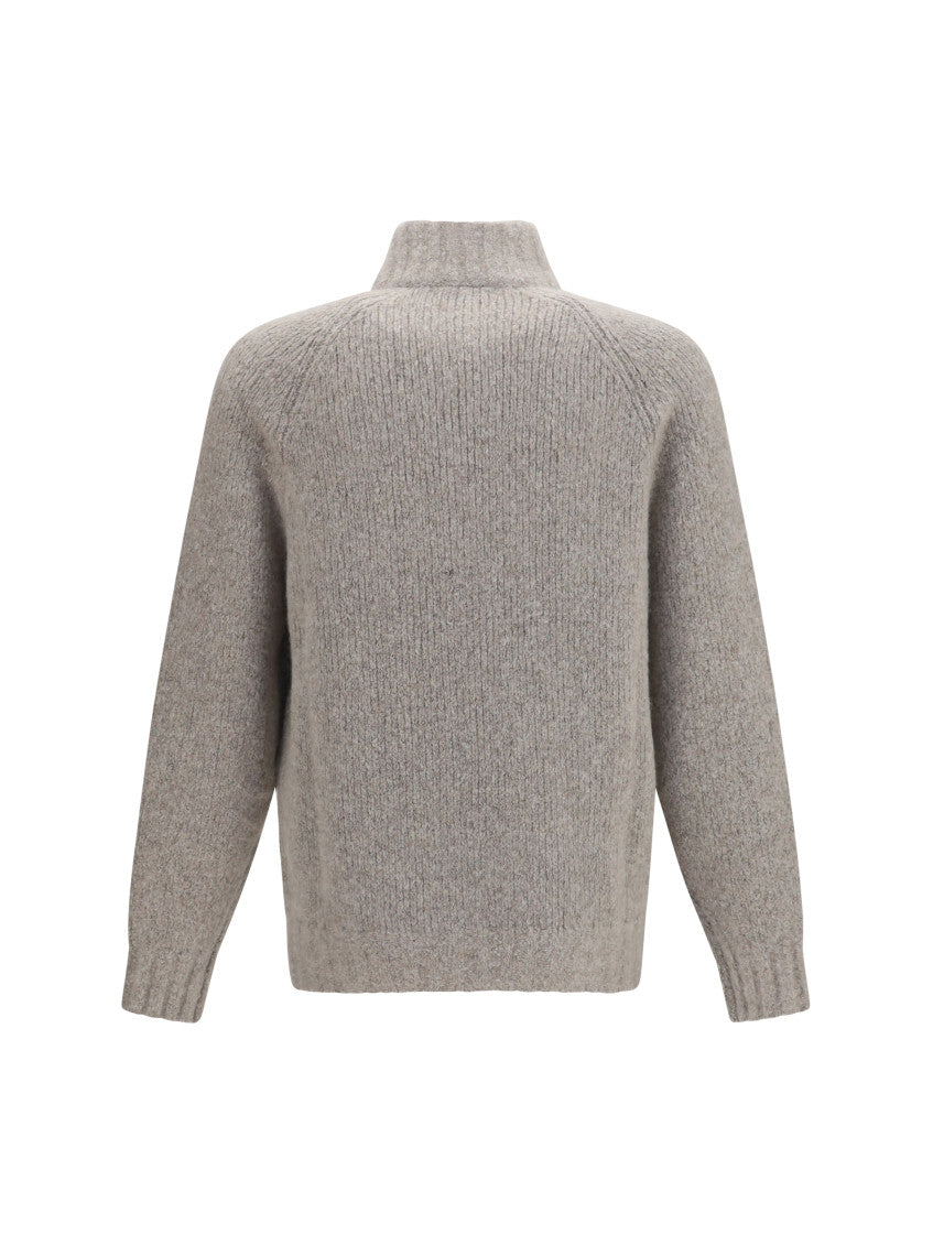 Light Taupe Zip-Up Cardigan 2