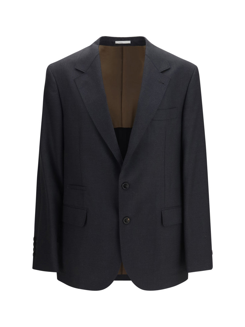 Dark Grey Notched Lapel Blazer 1