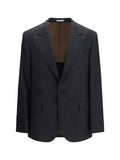 Dark Grey Notched Lapel Blazer 1