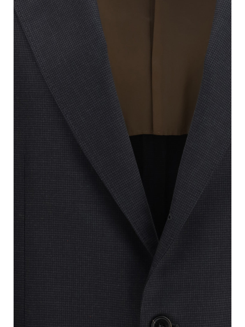 Dark Grey Notched Lapel Blazer 3