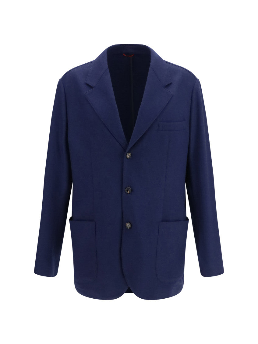 Blue Notched Lapel Blazer 1