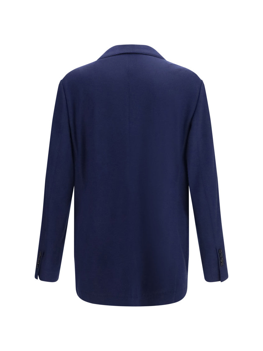 Blue Notched Lapel Blazer 2