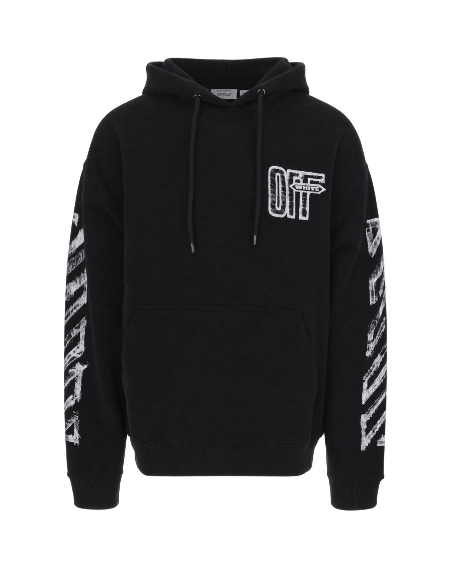 Black Relaxed Logo Hoodie 1