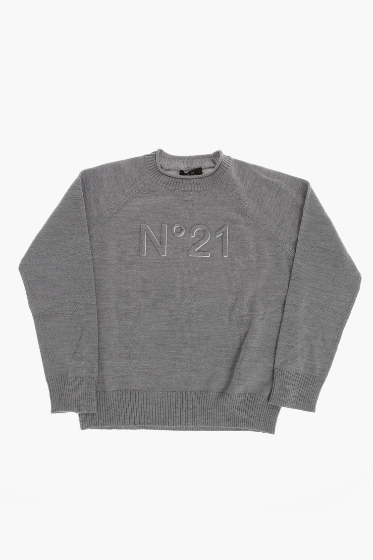 Boys Grey Logo Sweaters 1