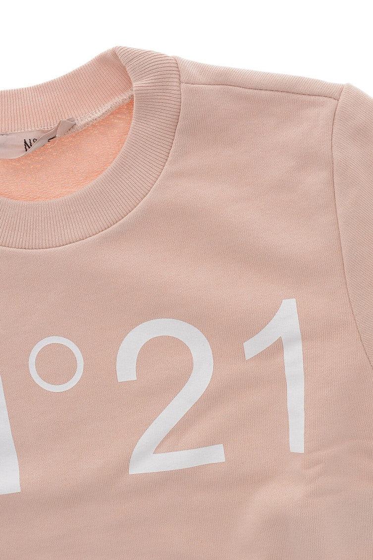 Girls Light Pink Logo Sweatshirts 3