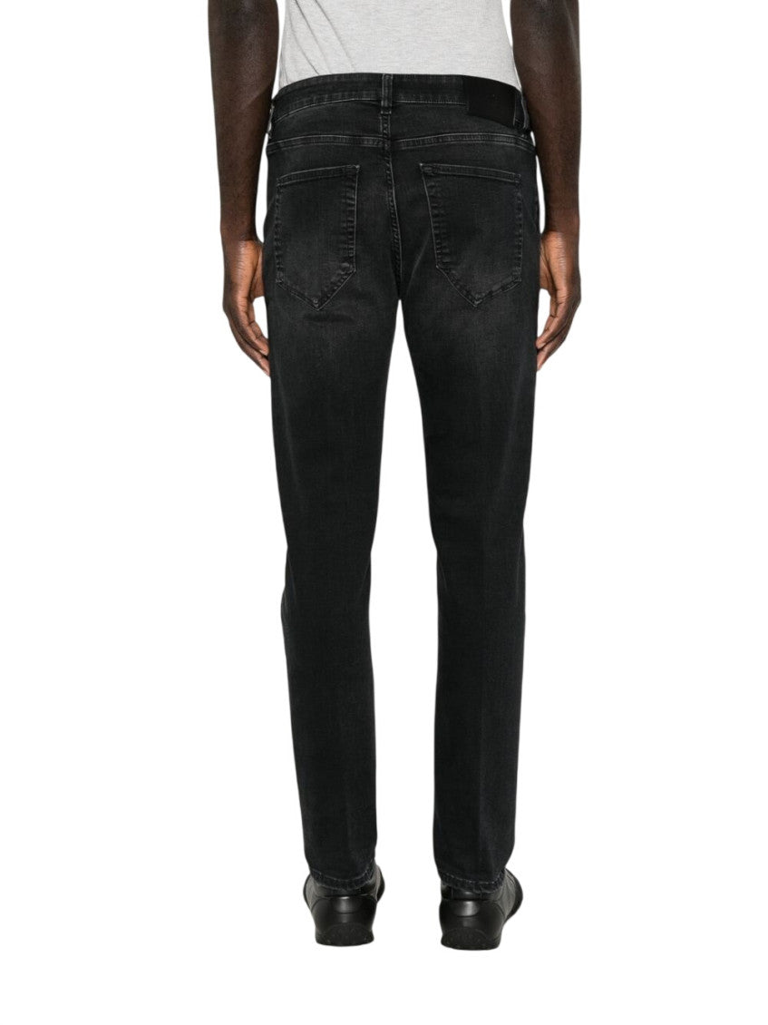 Black Slim Mid Rise Jeans 3
