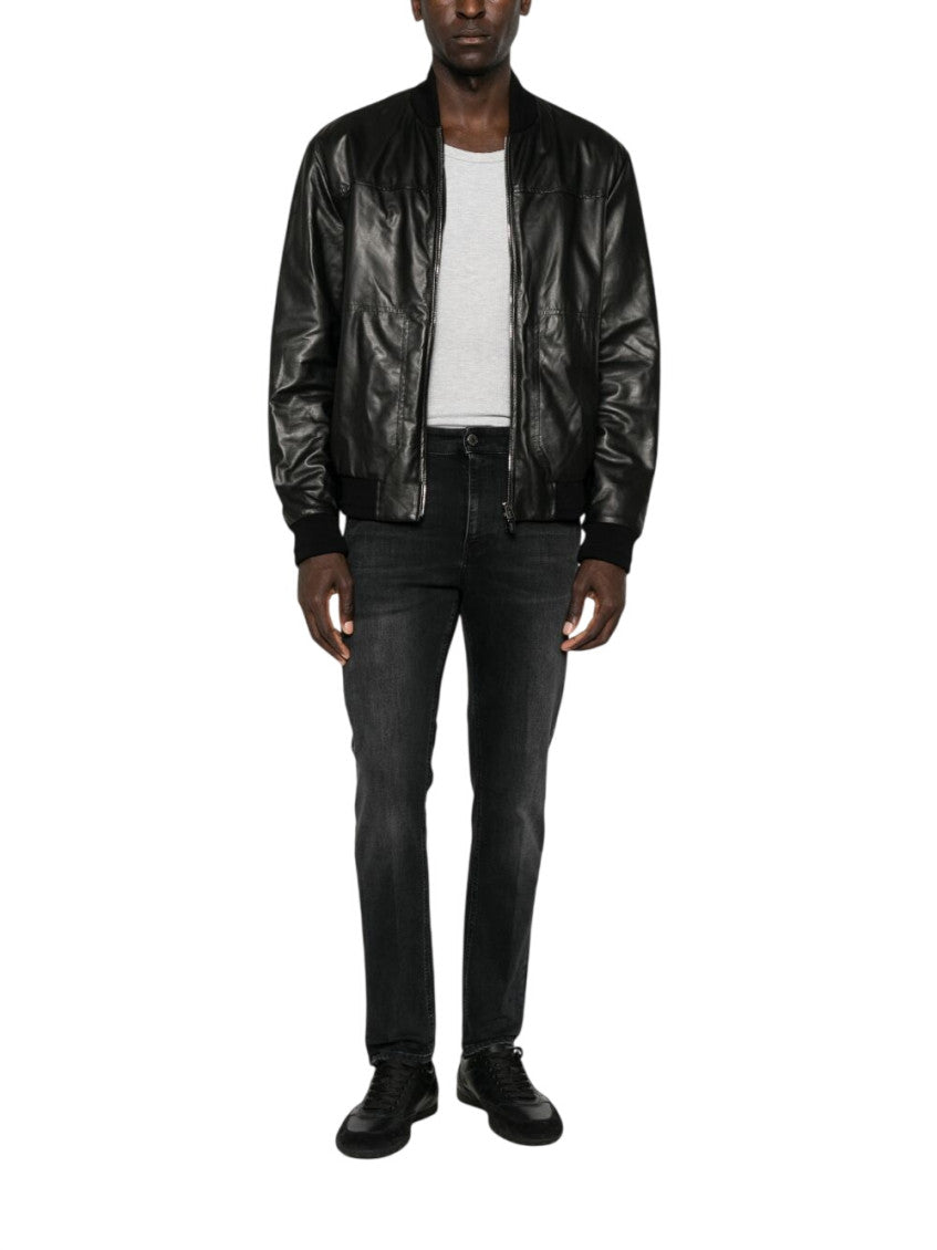 Black Slim Mid Rise Jeans 4
