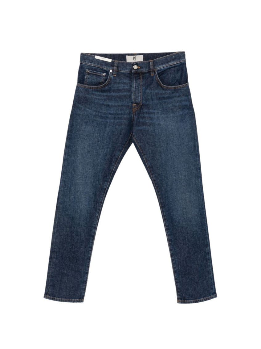 Blue Slim Mid Rise Jeans 1