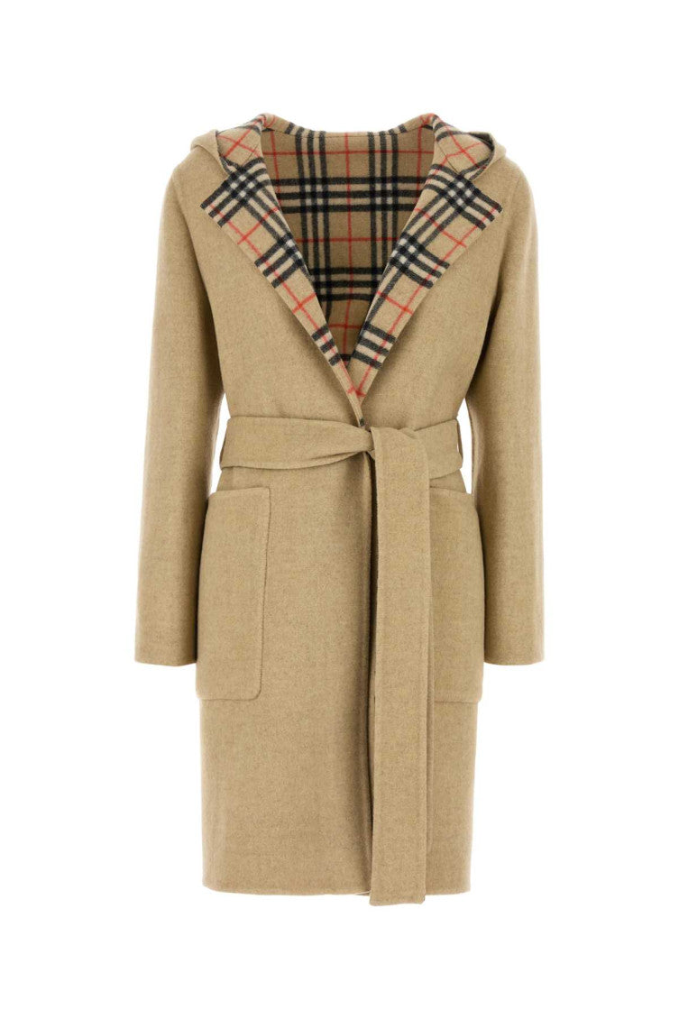 Beige Wool Reversible Coat 1