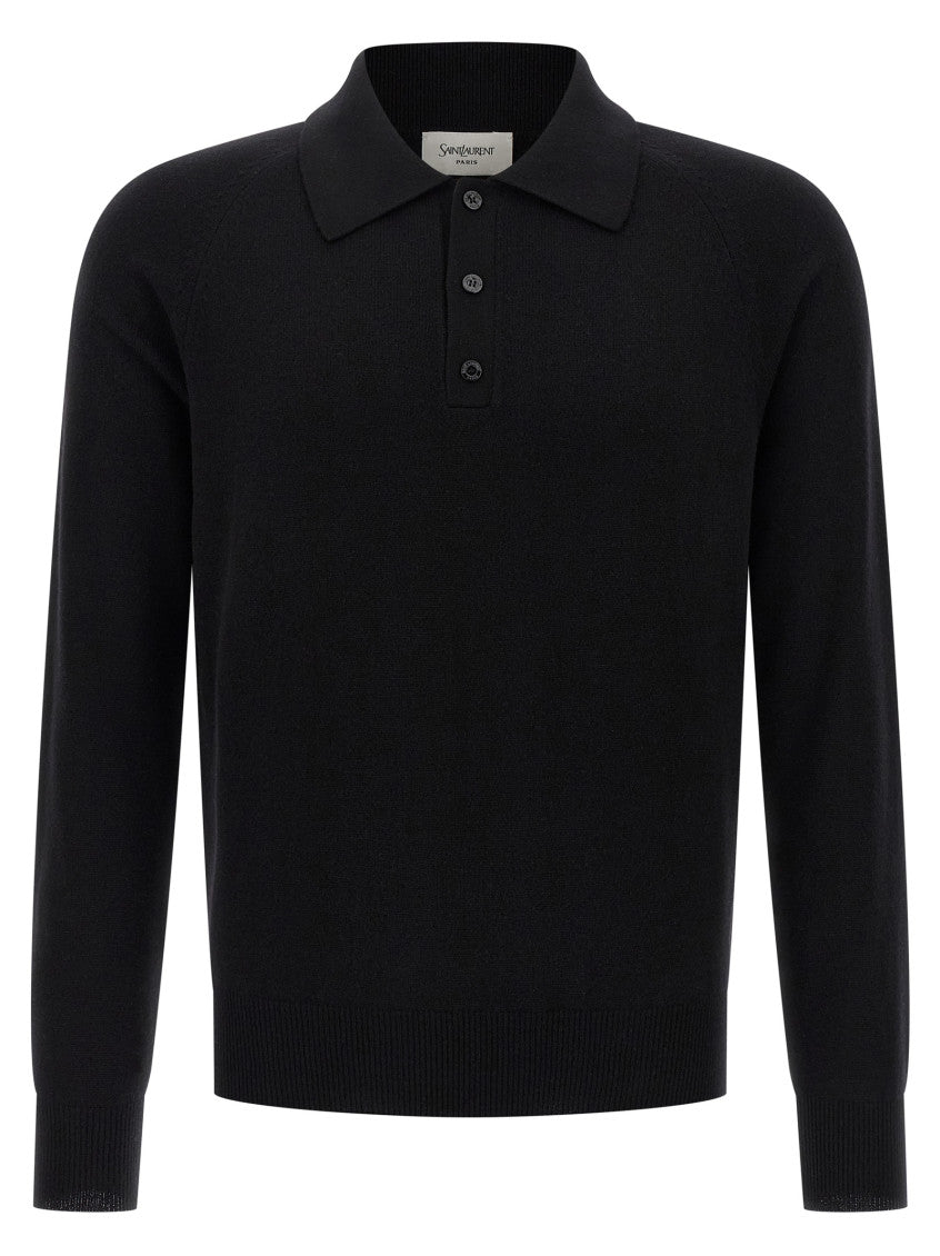 Black Wool Polo 1