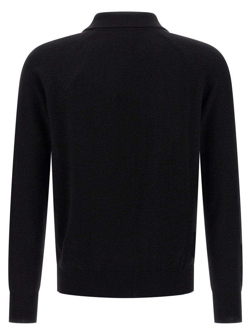 Black Wool Polo 2