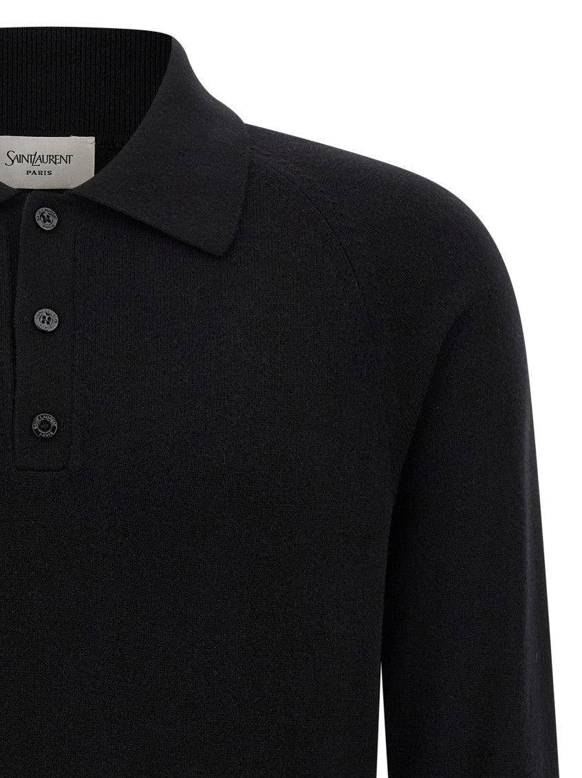 Black Wool Polo 3