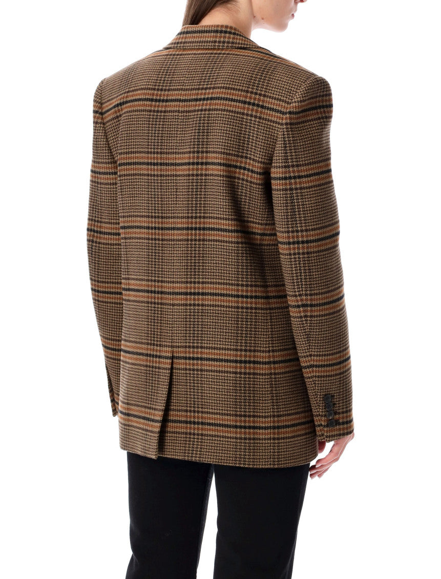 Beige Single-Breasted Blazer 2