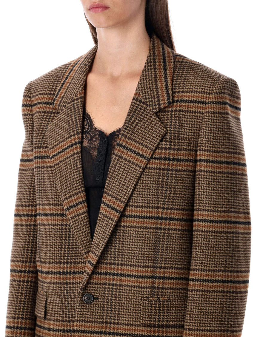 Beige Single-Breasted Blazer 3
