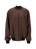 Beige Check Bomber Jacket 1