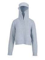 Blue Curved Logo Hoodie 1