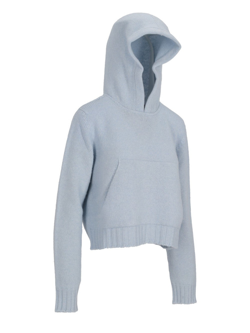 Blue Curved Logo Hoodie 2
