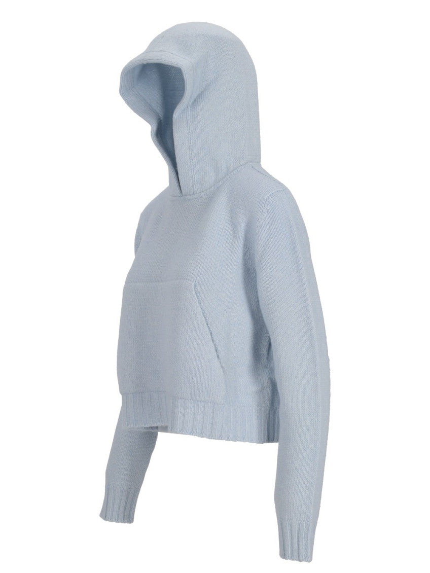 Blue Curved Logo Hoodie 4