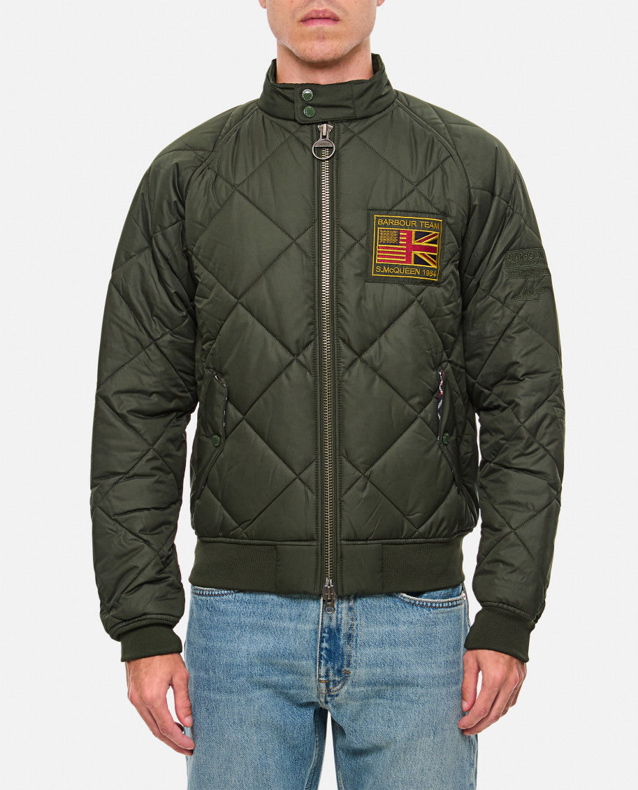 Dark Green Quilted Jacket 1