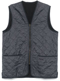 Navy Blue Quilted Sleeveless Vest 1
