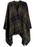 Green Tartan Printed Poncho 1
