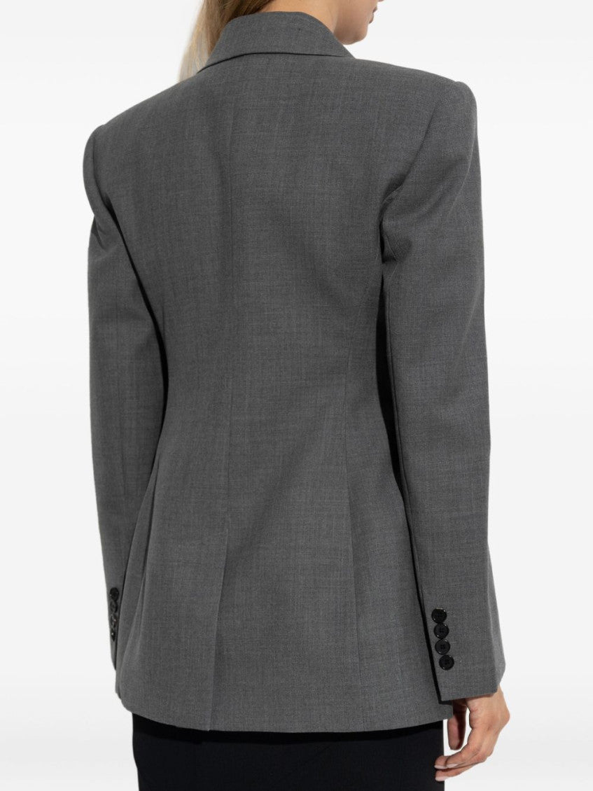 Grey Double-breasted Blazer 4