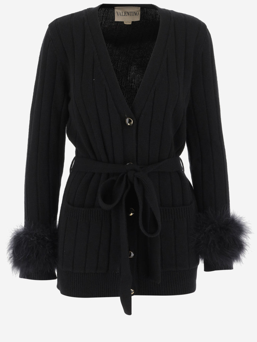 Black Wool Cardigan 1