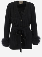 Black Wool Cardigan 1