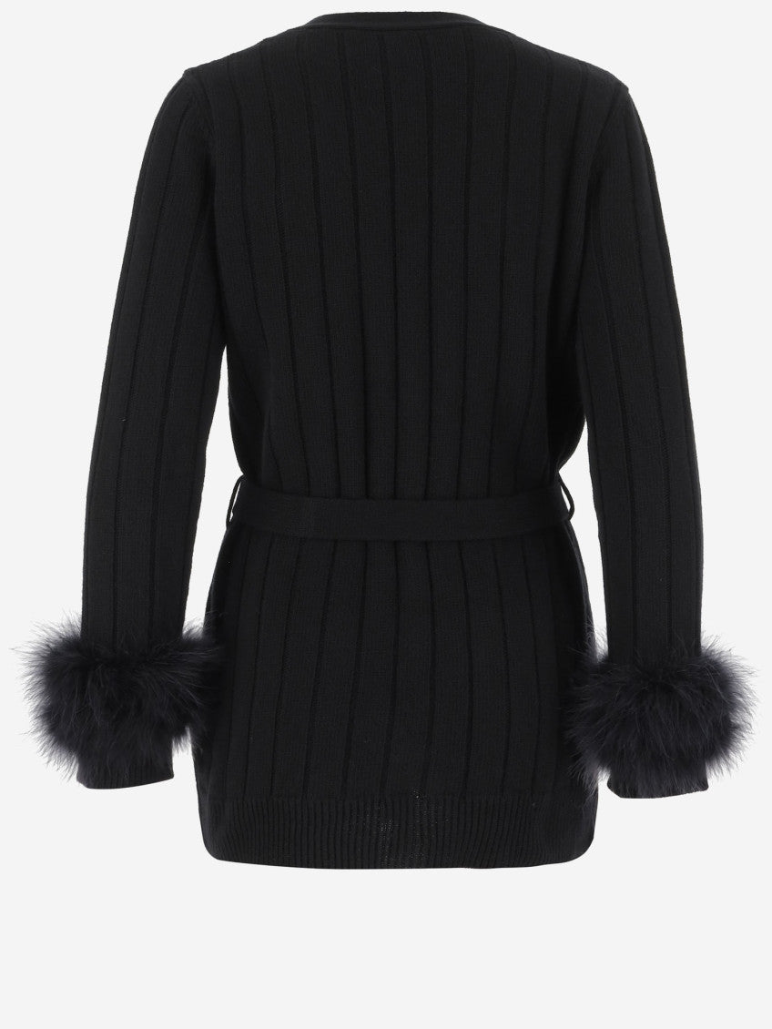 Black Wool Cardigan 2