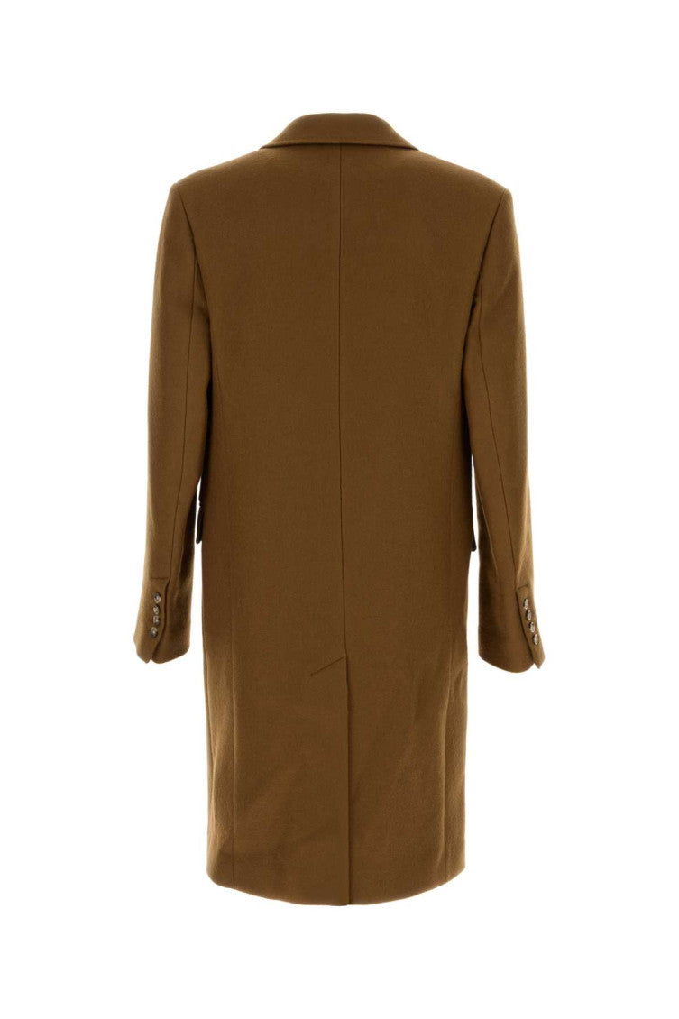 Brown Single-Breasted Coat 2