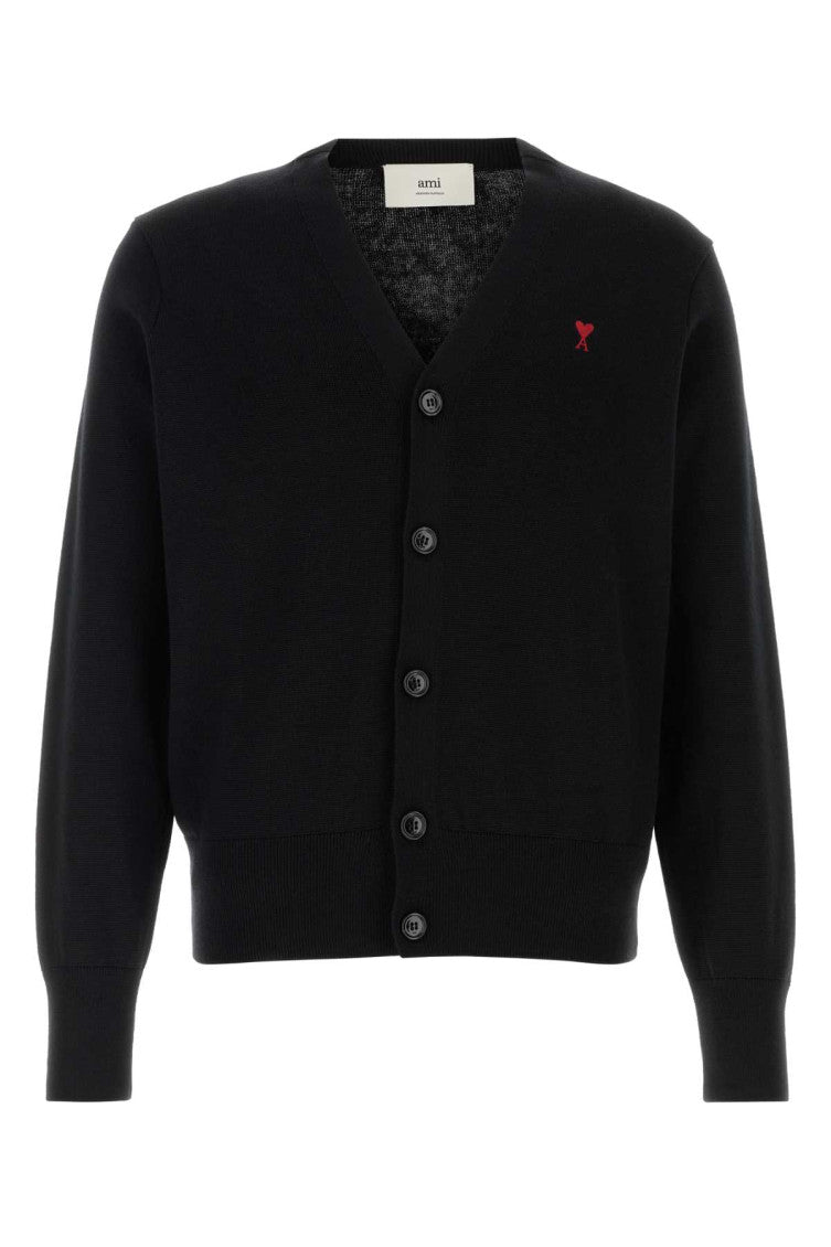 Black Wool Cardigan 1
